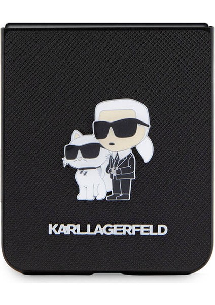 Galaxy Z Flip 5 Kılıf Orjinal Lisanslı K&c Metal Logolu Saffiano Kapak Siyah fırsatları