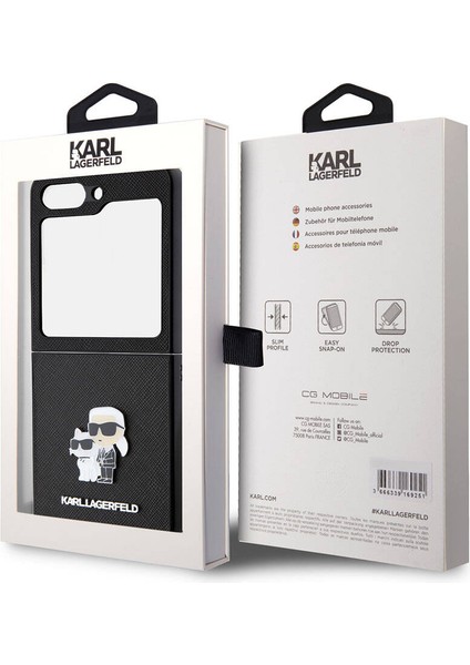 Galaxy Z Flip 5 Kılıf Orjinal Lisanslı K&c Metal Logolu Saffiano Kapak Siyah indirimleri