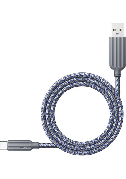 Type-C USB Şarj Kablosu RTC-N23C 3A Hızlı Şarj Özellikli 1m Gri