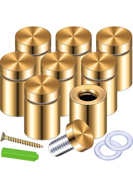 Paket Standoff Vidaları 3/4 x 6/5 Inç Altın Burcu Standoffs Asın Akrilik Resim Çerçevesi Reklam Vidaları Kiti (Yurt Dışından)