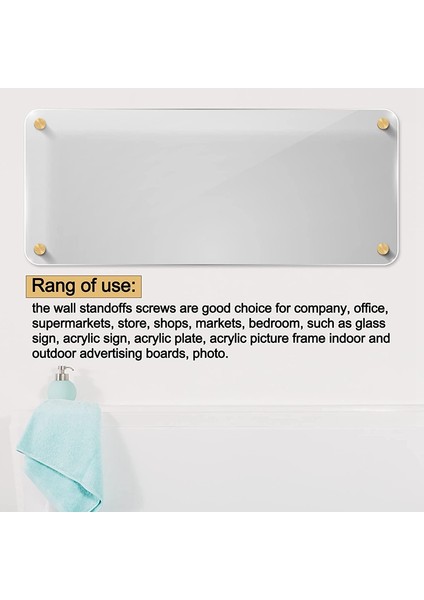 Paket Standoff Vidaları 3/4 x 6/5 Inç Altın Burcu Standoffs Asın Akrilik Resim Çerçevesi Reklam Vidaları Kiti (Yurt Dışından) modelleri