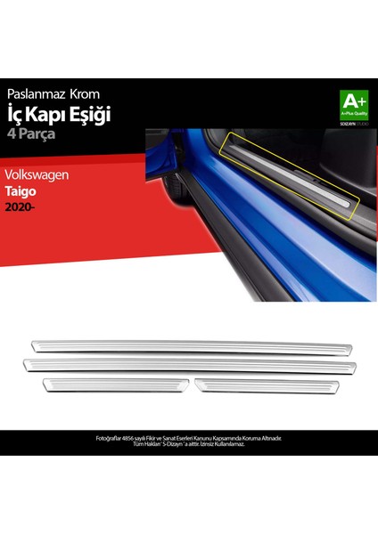 Vw Taigo Krom Iç Kapı Eşiği 4 Prç. 2020 Üzeri