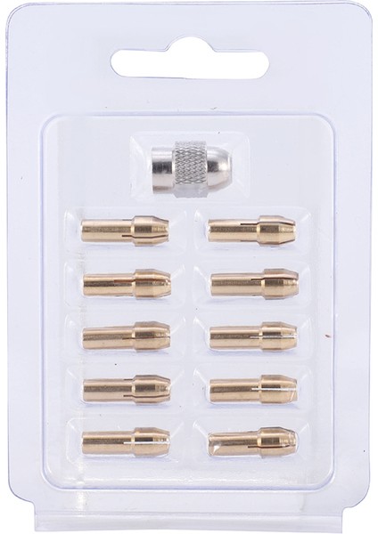 Grapety 11 Adet Pirinç Pens + Somun Seti 0.5-3.2mm Elektrikli Taşlama Dört Loblu Bakır Chuck 4.8mm Sap Çapı Döner Matkap Ucu Chuck Somun Aracı (Yurt Dışından) fiyatları