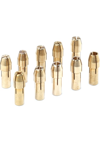 Grapety 11 Adet Pirinç Pens + Somun Seti 0.5-3.2mm Elektrikli Taşlama Dört Loblu Bakır Chuck 4.8mm Sap Çapı Döner Matkap Ucu Chuck Somun Aracı (Yurt Dışından) fırsatları