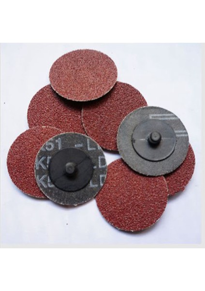 100 Adet Zımpara Diski Roloc 50MM 40 60 80 120 Grit Zımpara Kağıdı Disk Taşlama Aşındırıcı Döner Aletler Aksesuarları (Yurt Dışından)