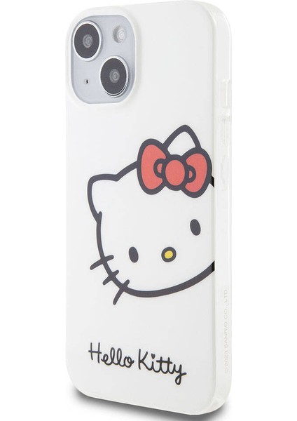 iPhone 15 Kılıf Hello Kitty Orjinal Lisanslı Yazı ve Ikonik Logolu Kitty Head Kapak Beyaz fiyatları