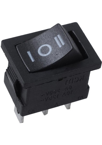 Spdt On-Off-On 3 Pozisyonlu Geçmeli Tekne Rocker Anahtarı Ac 250V/6A 125V/10A (Yurt Dışından)