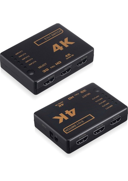 Takım 1 Takım 5 Bağlantı Noktası UHD 3D 4K 1080P HDMI Uyumlu Ayırıcı Anahtar Seçici Switcher Hub Ir Uzaktan Hdtv Hub Kızılötesi Uzaktan Hub Kızılötesi Uzaktan (Yurt Dışından)