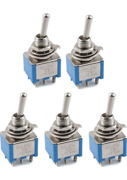 5x Ac 3A/250V 6A/125V 6 Pin Dpdt Açık/açık 2 Pozisyonlu Mini Geçiş Anahtarı Mavi (Yurt Dışından) fiyatları