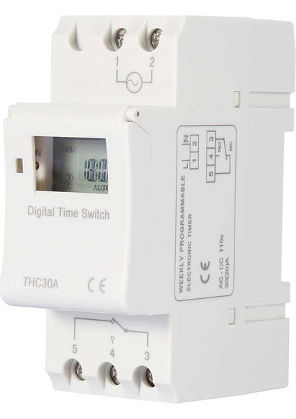 Thc 30A Dijital Zamanlayıcı Anahtarı Programlanabilir Elektronik Zaman Kontrolü 12-220V (Yurt Dışından)