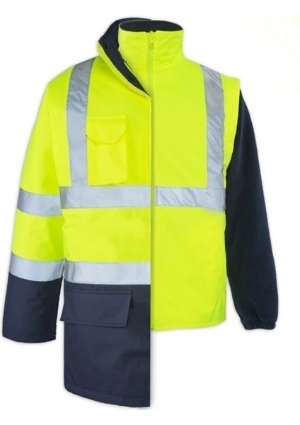 Maxsafety 5+1 Oxford Parka Sarı-Lacivert (Xl Beden)