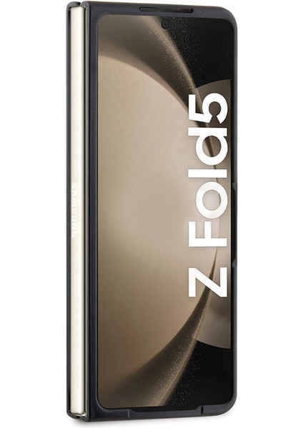 Galaxy Z Fold 5 Kılıf Bmw Orjinal Lisanslı Sıcak Damga Logolu Deri Kapak Siyah modelleri