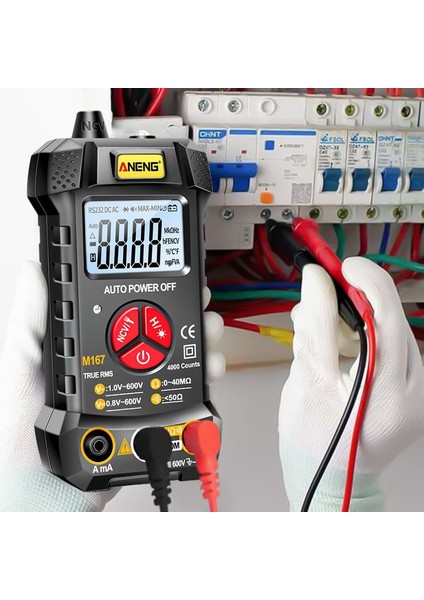 Aneng Taşınabilir LCD Akıllı Dijital Multimetre Ac/dc Gerilim Test Cihazı Akım Direnç Ölçer Ampermetre Otomatik Aralığı Multitester Test Probu ile El Feneri Profesyonel Araç (Yurt Dışından)