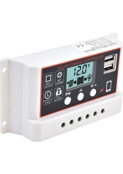 Çift USB Pil Pwm Güneş Paneli Şarj Deşarj Kontrol Cihazı 12V/24V (Yurt Dışından) indirimleri