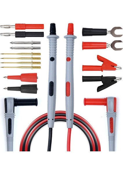 P1503B Multimetre Test Kabloları Kiti, Timsah Klipsli Dijital Multimetre Kabloları Değiştirilebilir Multimetre Prob Uçları (Yurt Dışından) fiyatları
