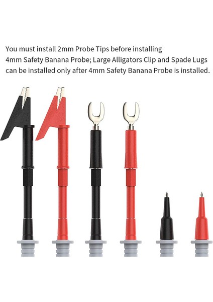 P1503B Multimetre Test Kabloları Kiti, Timsah Klipsli Dijital Multimetre Kabloları Değiştirilebilir Multimetre Prob Uçları (Yurt Dışından) modelleri