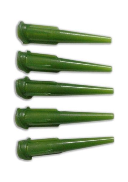 100 Adet Yeşil Plastik Konik Iğne Başlı Tutkal Sıvı Dispenser Iğneleri 14G (Yurt Dışından)