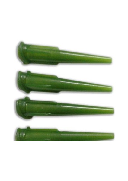 100 Adet Yeşil Plastik Konik Iğne Başlı Tutkal Sıvı Dispenser Iğneleri 14G (Yurt Dışından)