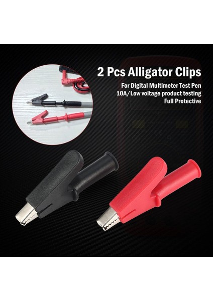 Te 2 Adet Tam Koruyucu Timsah Klipler Multimetre Test Kalemi Için Timsah Kelepçe (Yurt Dışından) fırsatları