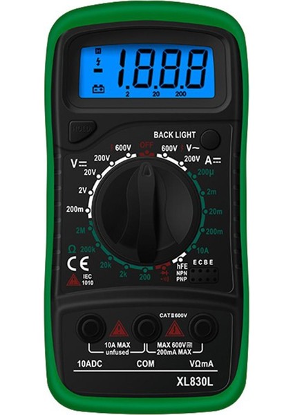 Yeni XL830L Dijital Multimetre 1999 Haneli Dc Gerilim Dc Akım Multimetre Test Cihazı (Yurt Dışından)