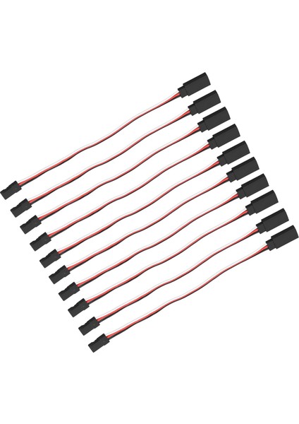 Walfront 10 Adet 3 Pin Servo Sürücü Uzatma Kablosu Jr Konektörü Pirinç Pvc Tel Helikopter Bağlantısı Için (Yurt Dışından)