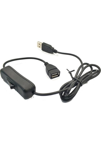 Anahtarlı USB Erkek - Dişi Uzatma Kablosu 4 Çekirdekli 28AWG Bakır Güç Kablosu - Siyah (Yurt Dışından) fiyatları