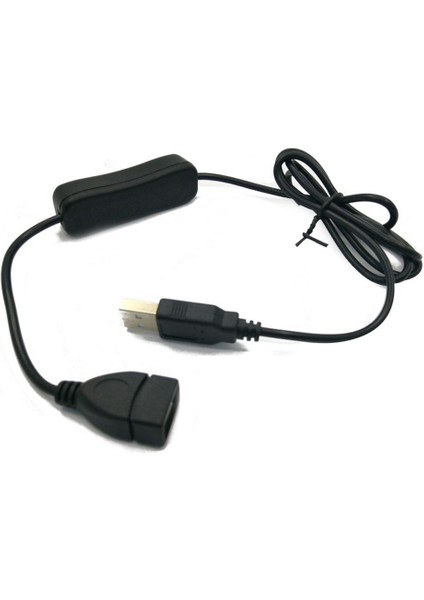 Anahtarlı USB Erkek - Dişi Uzatma Kablosu 4 Çekirdekli 28AWG Bakır Güç Kablosu - Siyah (Yurt Dışından) indirimleri