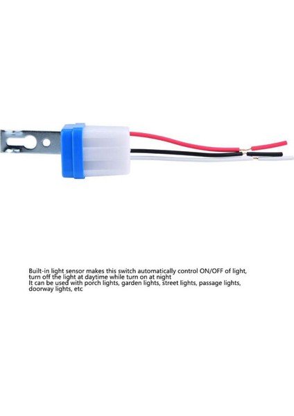 Dış Mekan Işık Kontrol Anahtarı Otomatik Açma/kapama Otomatik Sokak Sensörü Ac 12V/24V/110V/220V 10A (Yurt Dışından)