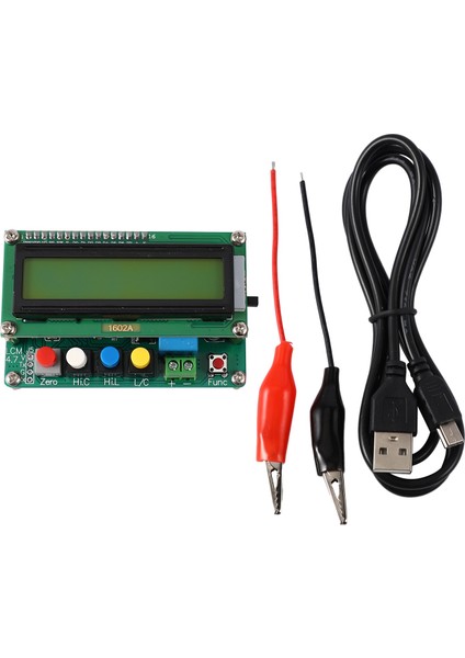 LC100-A Dijital LCD Yüksek Hassasiyetli Endüktans Kapasite L/c Metre Kapasitör Test Cihazı Frekansı 1PF-100MF 1UH-100H LC100-A + Test Klipsi (Yurt Dışından)