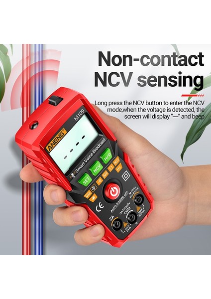 Aneng Otomatik Multimetro Profesyonel Metre M109 Dijital Multimetre 4000 Sayım Ac/dc Ses Yayını Elektrikli Aletler Test Cihazı (Yurt Dışından) modelleri