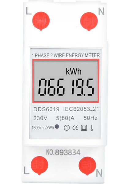 DDS6619-005 Akıllı Tek Fazlı Elektrik Enerjisi Ölçer 2p Din-Ray Gücü 230V (Yurt Dışından) modelleri