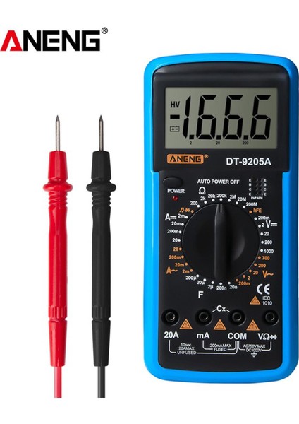 Aneng Otomatik Aralığı Multimetre Dijital Profesyonel Multimetre Ac/dc Transistör Test Cihazı Ncv Test Ölçer Analog (Yurt Dışından)