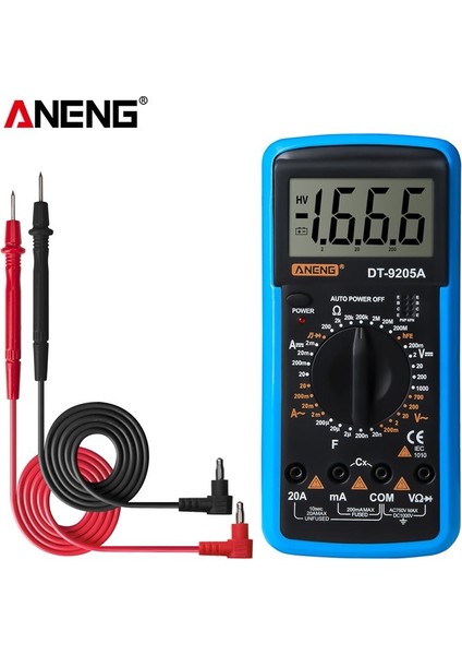 Aneng Otomatik Aralığı Multimetre Dijital Profesyonel Multimetre Ac/dc Transistör Test Cihazı Ncv Test Ölçer Analog (Yurt Dışından)