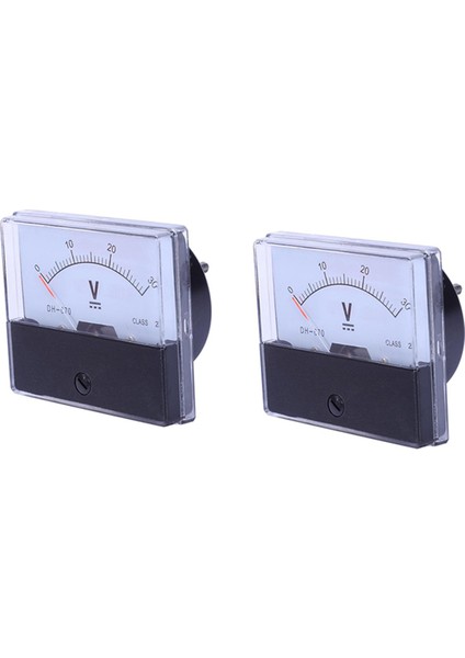 2x DH-670 Doğruluk Dc 30V Analog Panel Metre Voltmetre (Yurt Dışından)