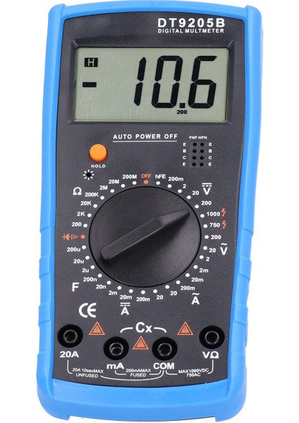 El Tipi LCD Dijital Multimetre Ac/dc Akım Gerilim Kapasite Test Cihazı DT9205B (Yurt Dışından) fırsatları