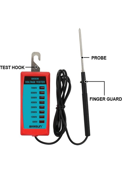 Adet GK503B Elektrikli Çit Gerilim Test Cihazı 600V Ila 700V Çit Denetleyicisi Akü Gerilimi Test Cihazı ile Lamba-Kırmızı (Yurt Dışından) fiyatları