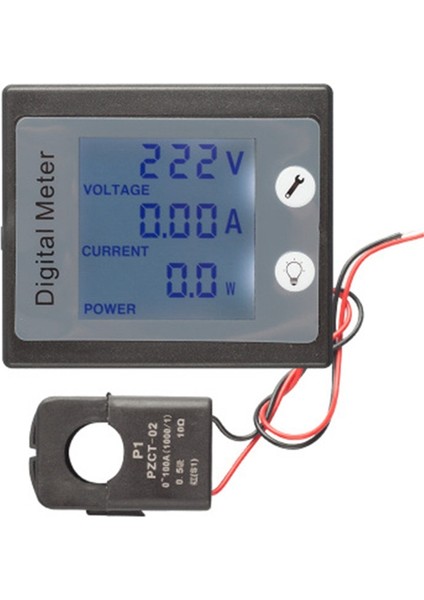 Tek Fazlı Dijital Elektrik Tasarrufu Metre Wattmetre 220 V 100A Khw Enerji Ölçer PZEM-011 Ct Bölünmüş (Yurt Dışından)