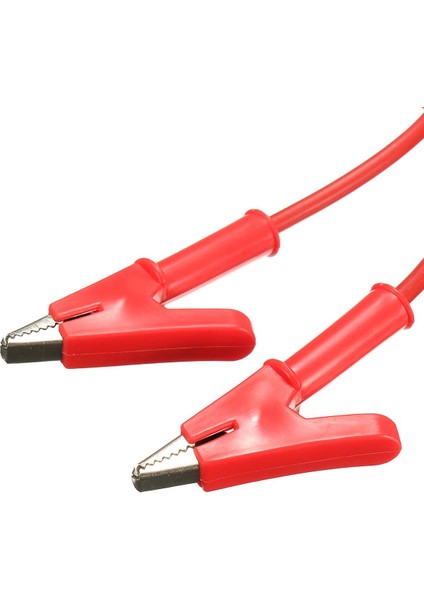 Çift Uçlu Klipler Timsah Kablo Timsah Jumper Tel Test Kabloları Kelepçe 100 cm (Yurt Dışından)