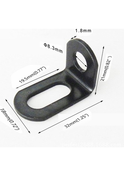 10 Adet Metal Köşe Parantez Parantez Sağ Açı L Şekli Brace Braketi Siyah (Yurt Dışından) fiyatları