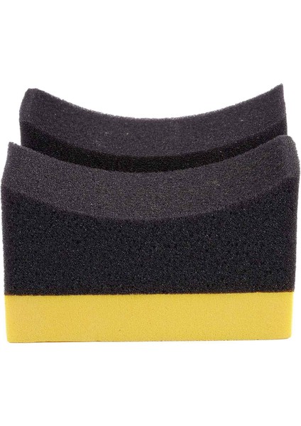 4x Konturlu Oto Tekerlekler Fırça Sünger Araçları Aplikatör Özel Sarı + Siyah (Yurt Dışından) fırsatları