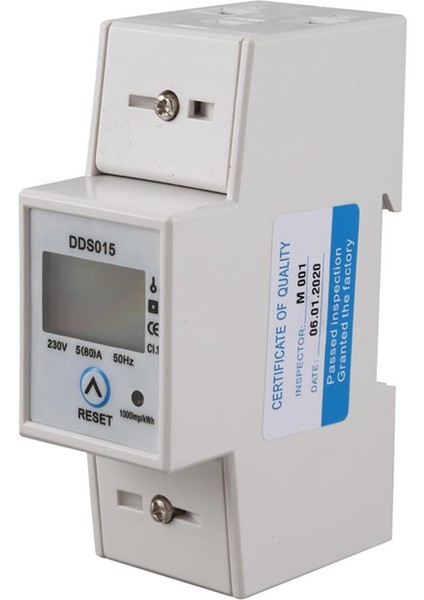 Nanlıy- Din Raylı Tek Fazlı Wattmetre Tüketimi Watt Elektronik Enerji Ölçer Kwh 5-80A 230V Ac 50Hz Sıfırlama Fonksiyonlu (Yurt Dışından)