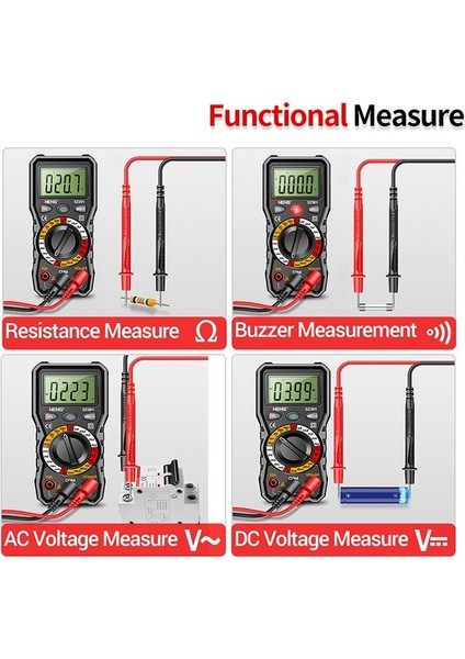 Aneng Dijital Multimetre Ac ve Dc Gerilim Akım Direnç Kapasite Diyot Veri Saklama Dijital Multimetre (Yurt Dışından) fırsatları