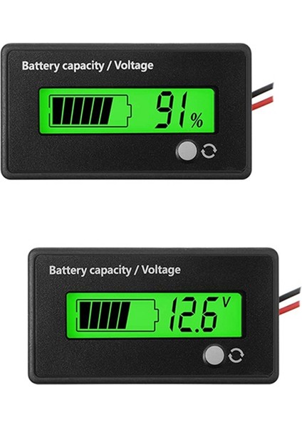 Bradoo-2 Adet Dc 12V 24V 36V 48V 72V Metre Kapasitesi Gerilim Göstergesi Kurşun-Asit ve Lityum Iyon Göstergesi (Yurt Dışından) fiyatları