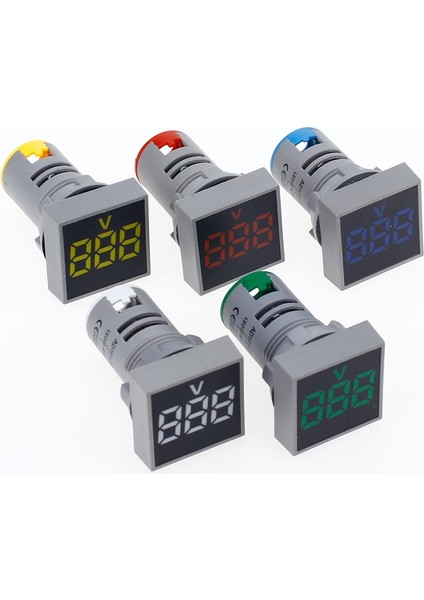【ayak Izi】 22MM Ac 60-500V Voltmetre Kare Panel LED Dijital Gerilim Ölçer Gösterge Işığı (Yurt Dışından)