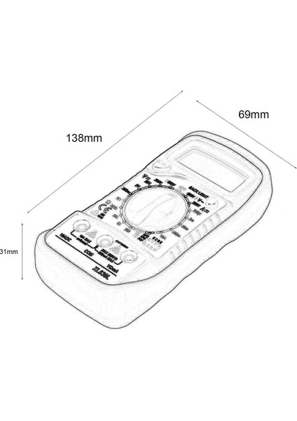 Ma Ekran Dijital Multimetre XL830L Volt Metre Ampermetre Ohmmetre Sarı Test Cihazı-Sarı (Yurt Dışından) fırsatları