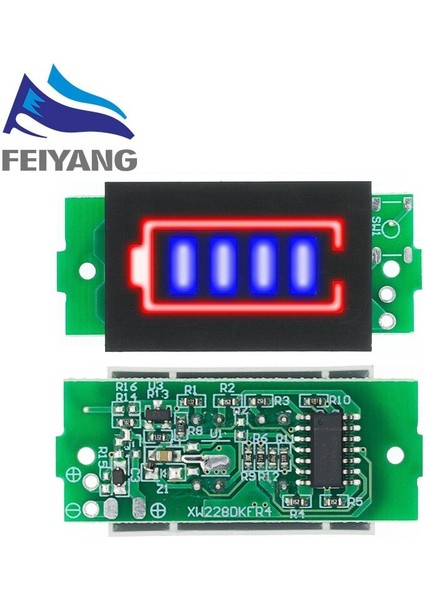 Ayak Koltuk 1s 2s 3s 4s Tek 1-8s Tek 3.7V Lityum Pil Kapasitesi Gösterge Modülü 4.2V Mavi Ekran Elektrikli Araç Pil Gücü Test Cihazı Li-Ion (Yurt Dışından)