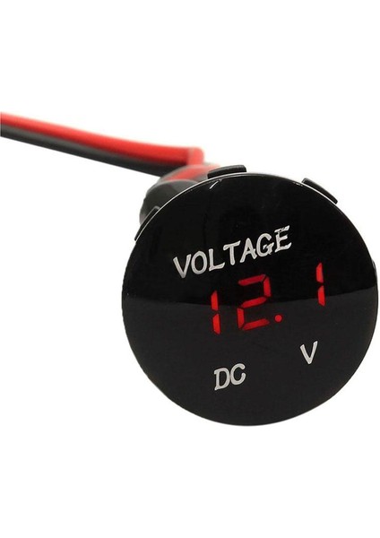 Su Geçirmez LED Dijital Voltmetre Gerilim Dijital Araba Araba Panel Metre 12-24V Kırmızı (Yurt Dışından)