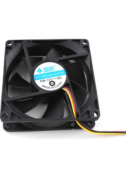 Ha Taşınabilir Bilgisayar DC12V 8 cm Pc Bilgisayar Cpu Soğutma Fanı Soğutucu Süper Sessiz-Siyah (Yurt Dışından)