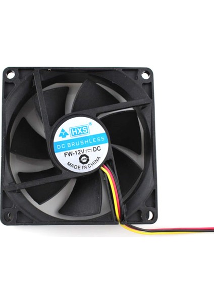 Ha Taşınabilir Bilgisayar DC12V 8 cm Pc Bilgisayar Cpu Soğutma Fanı Soğutucu Süper Sessiz-Siyah (Yurt Dışından)