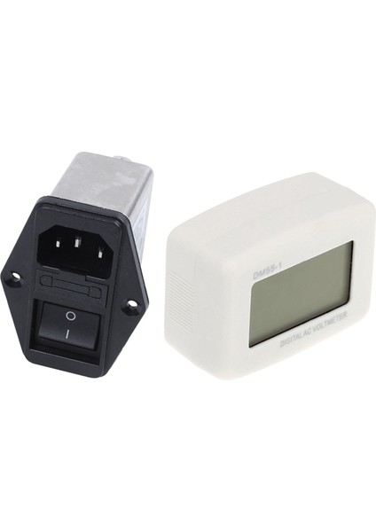Adet Aksesuar: 1 Adet Lehim Pabucu Terminalleri Iec 320 C14 Emı Filtresi ve 1 Adet Dm 55-1 LCD Dijital Voltmetre Us Plug (Yurt Dışından) modelleri
